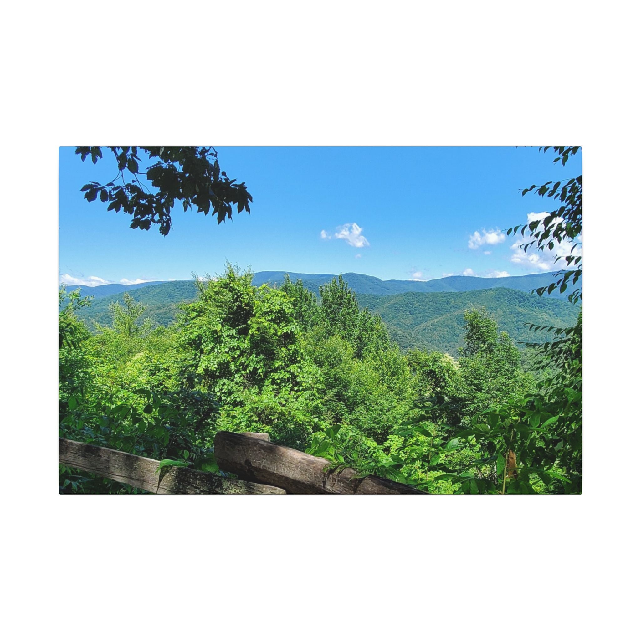 Mountain View Canvas Print — Scenic Blue Ridge Landscape Wall Art