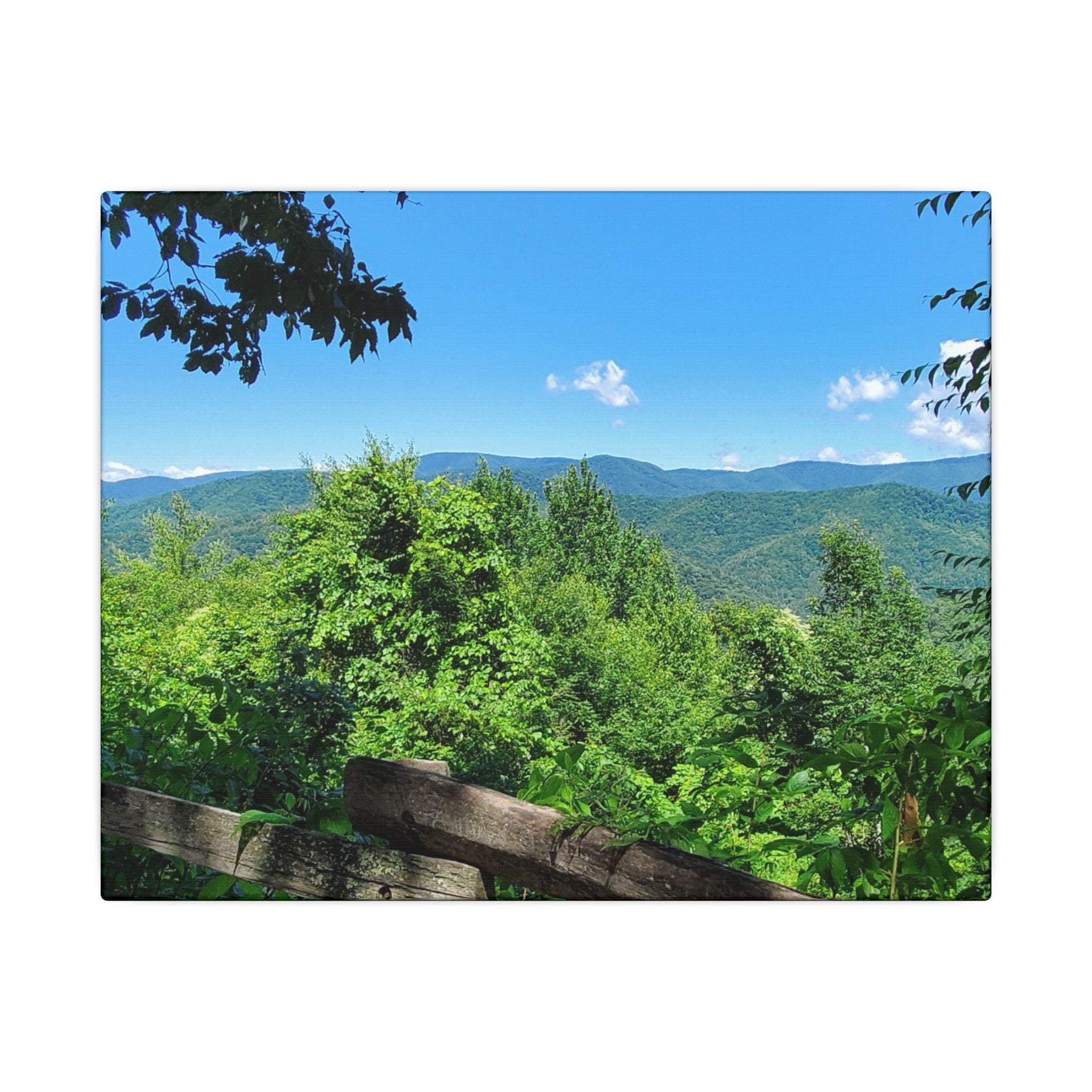 Mountain View Canvas Print — Scenic Blue Ridge Landscape Wall Art