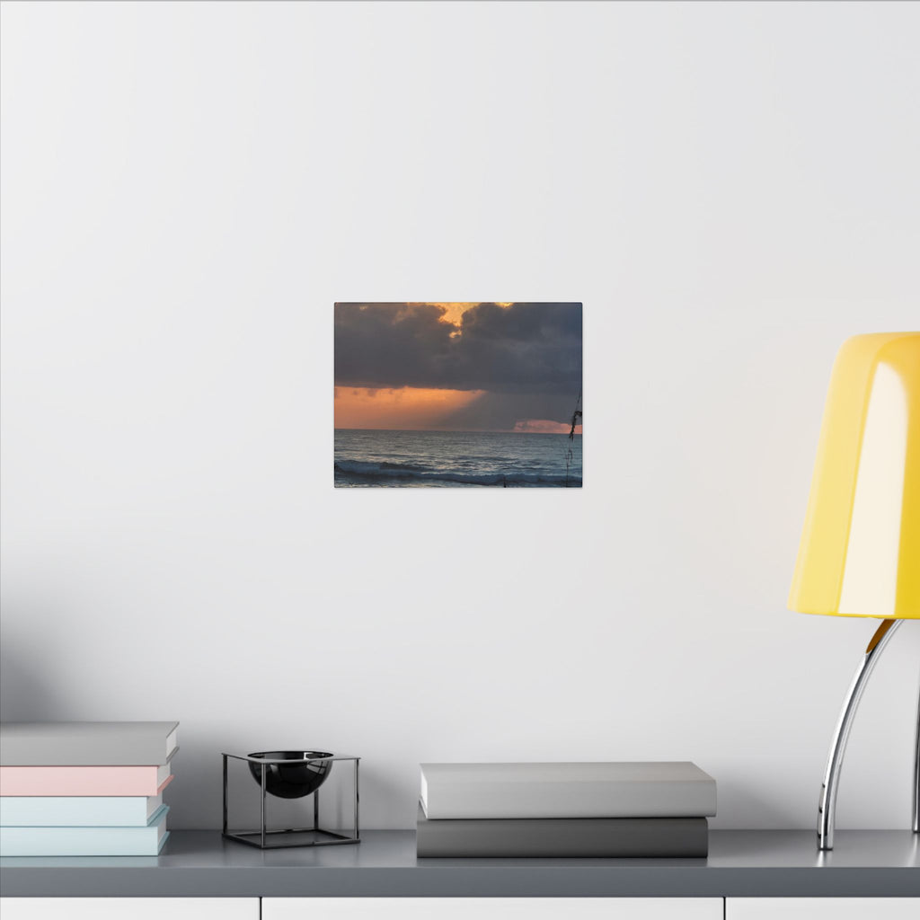 Sunset Ocean Canvas Print — Dramatic Cloudscape Beach Wall Art