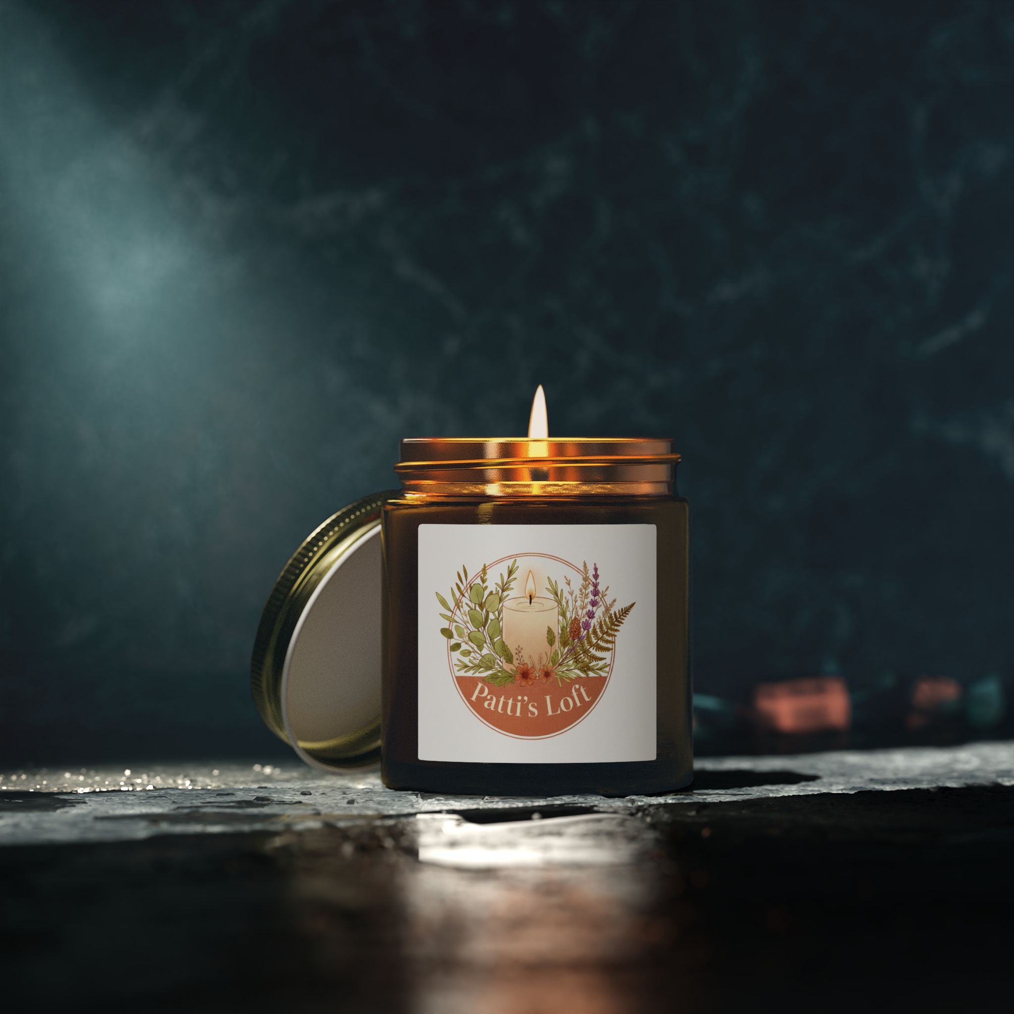 Coconut Apricot Scented Candle — 4oz/9oz Apricot Coconut Soy Jar (Patti’s Loft Label)