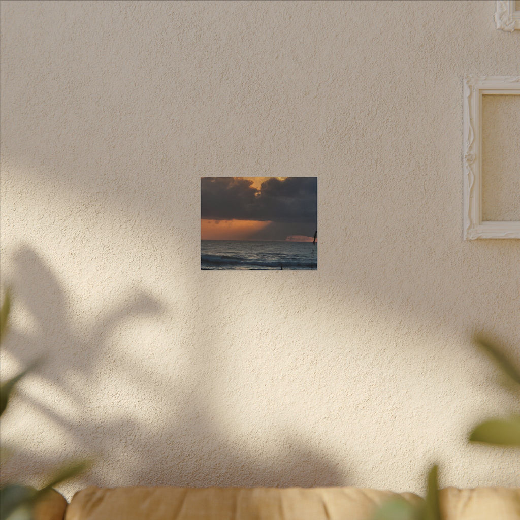 Sunset Ocean Canvas Print — Dramatic Cloudscape Beach Wall Art