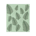 Velveteen Microfiber Blanket — Sage Green Tropical Fern Throw