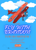 Airplane Birthday Party Invitation – Printable Digital Download