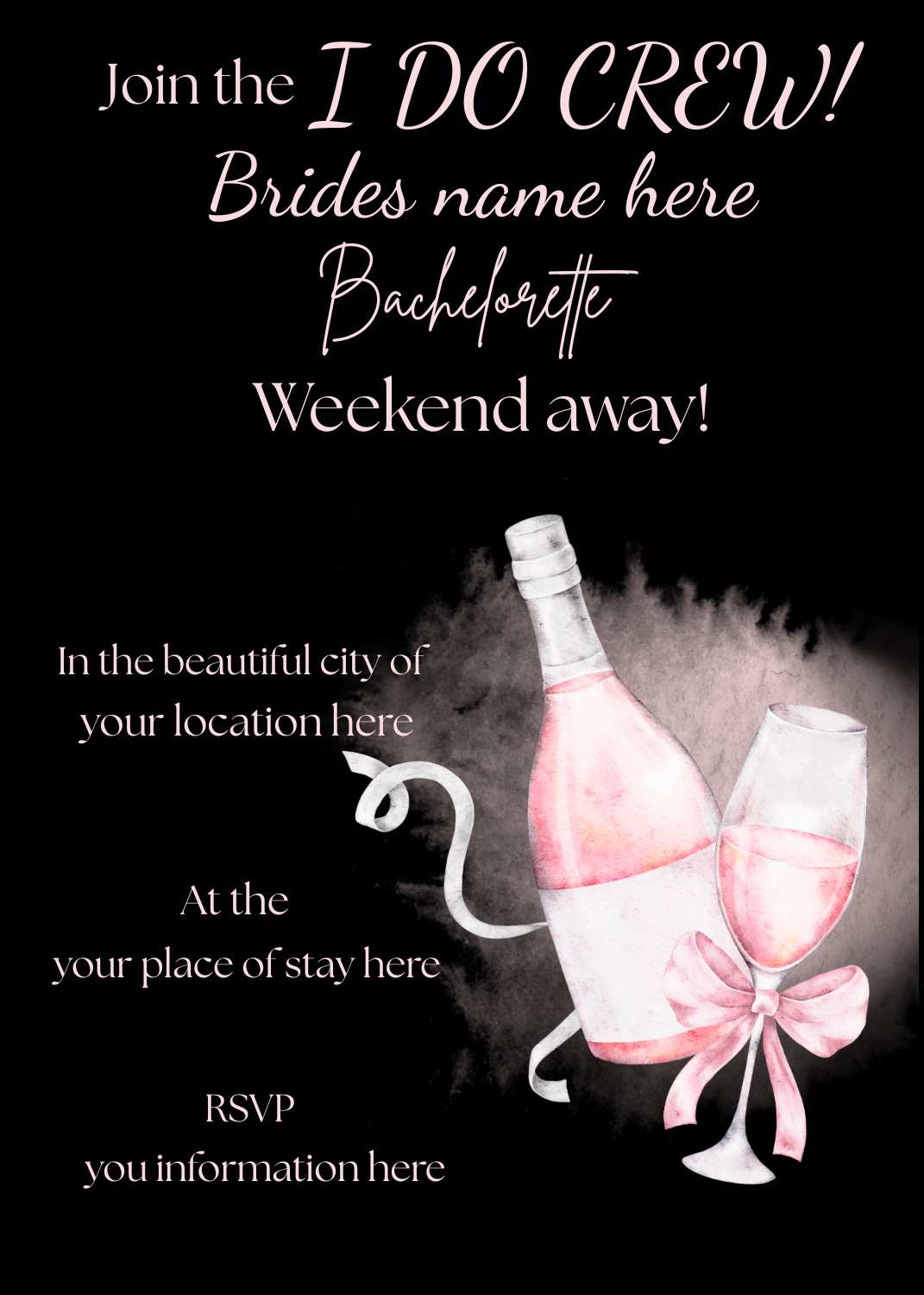 Digital product BACHELORETTE WEEKEND INVITATION CARD