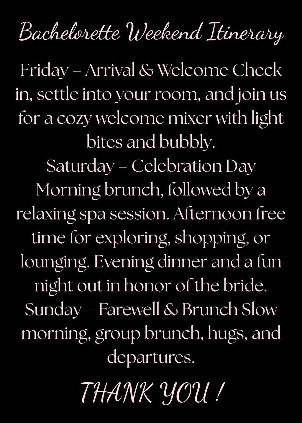 Digital product BACHELORETTE WEEKEND INVITATION CARD
