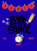 Digital product BACK TO SCHOOL PARTY INVITATION