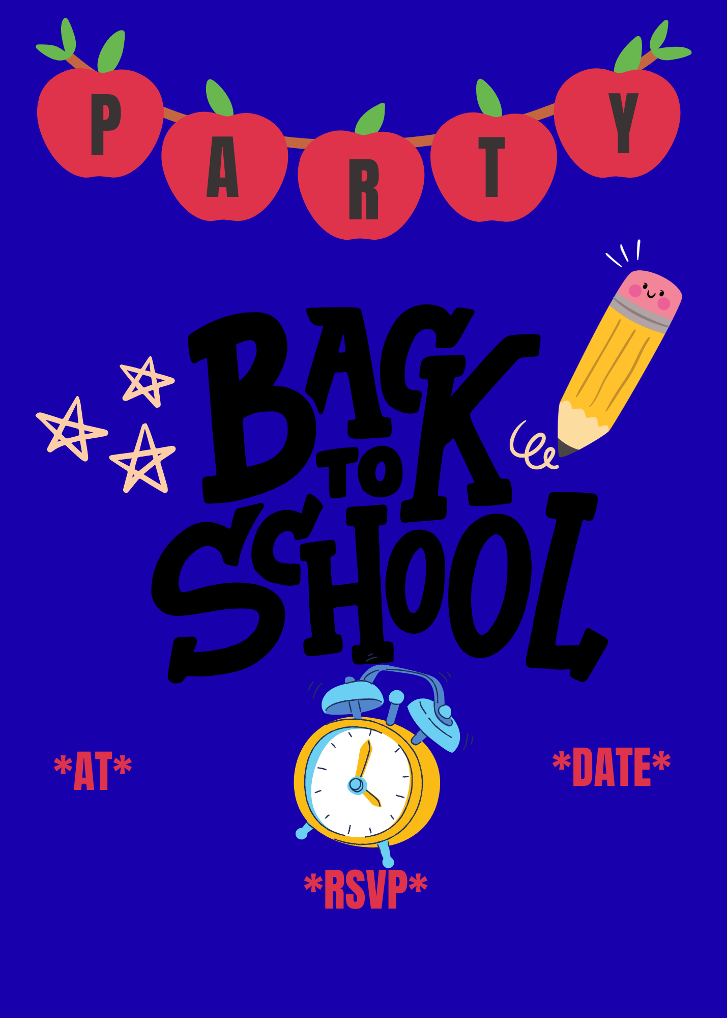 Digital product BACK TO SCHOOL PARTY INVITATION