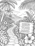 Digital product BEACH PATH COLORING SHEET