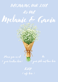 Digital product Beginning life together wedding invitation