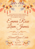 Digital product FALL BOHO WEDDING INVITATION