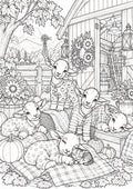 Baby Goats in Pajamas Coloring Page | Printable Digital Download