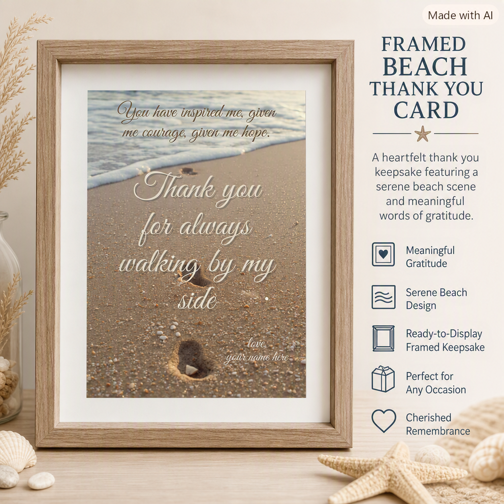 Digital product THANK YOU FOR WALKING BY MY SIDE CARD, KEEPSAKE