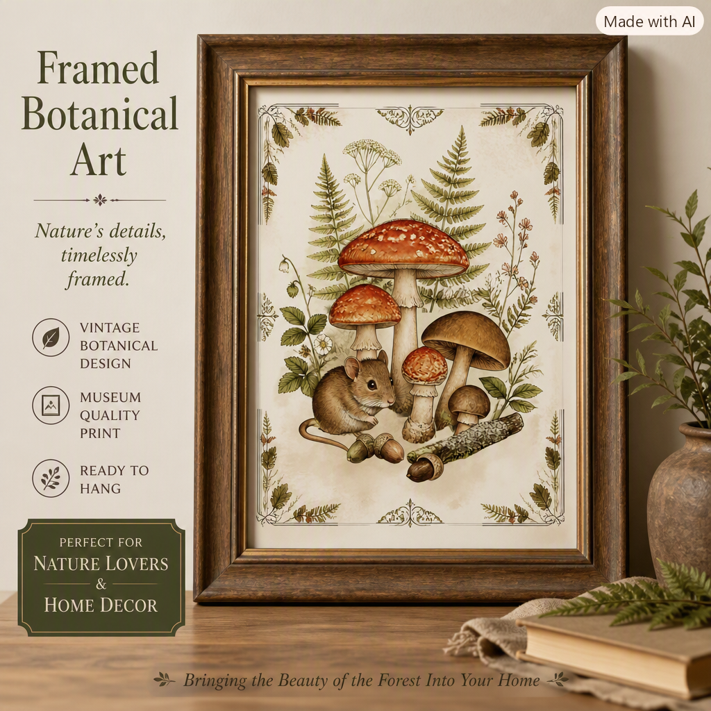 Digital product WOODLAND MUSHROOM PRINT