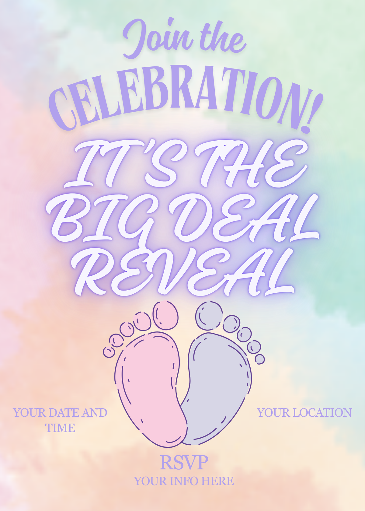 Gender Reveal Card – Instant Digital Download
