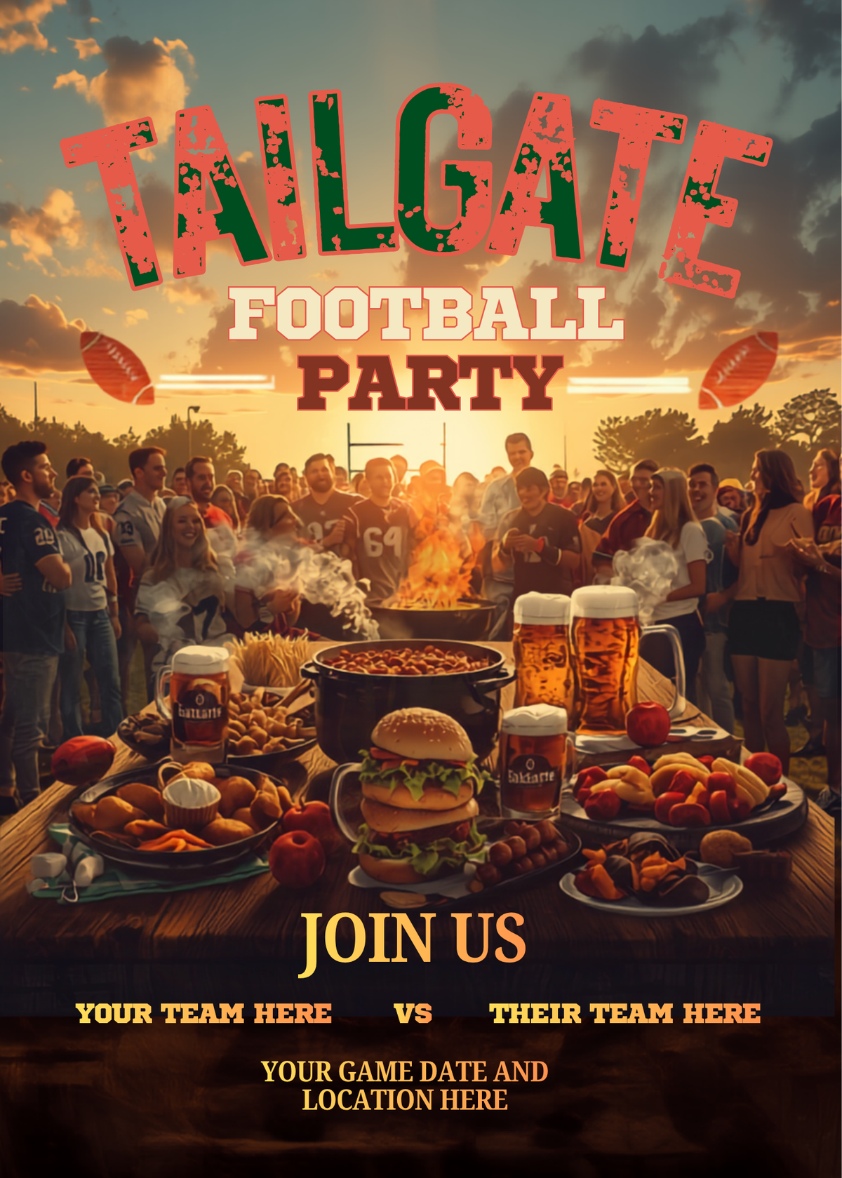 Tailgate Party Invitation – Printable Digital Download