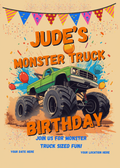 Digital product MONSTER TRUCK BIRTHDAY INVITATION