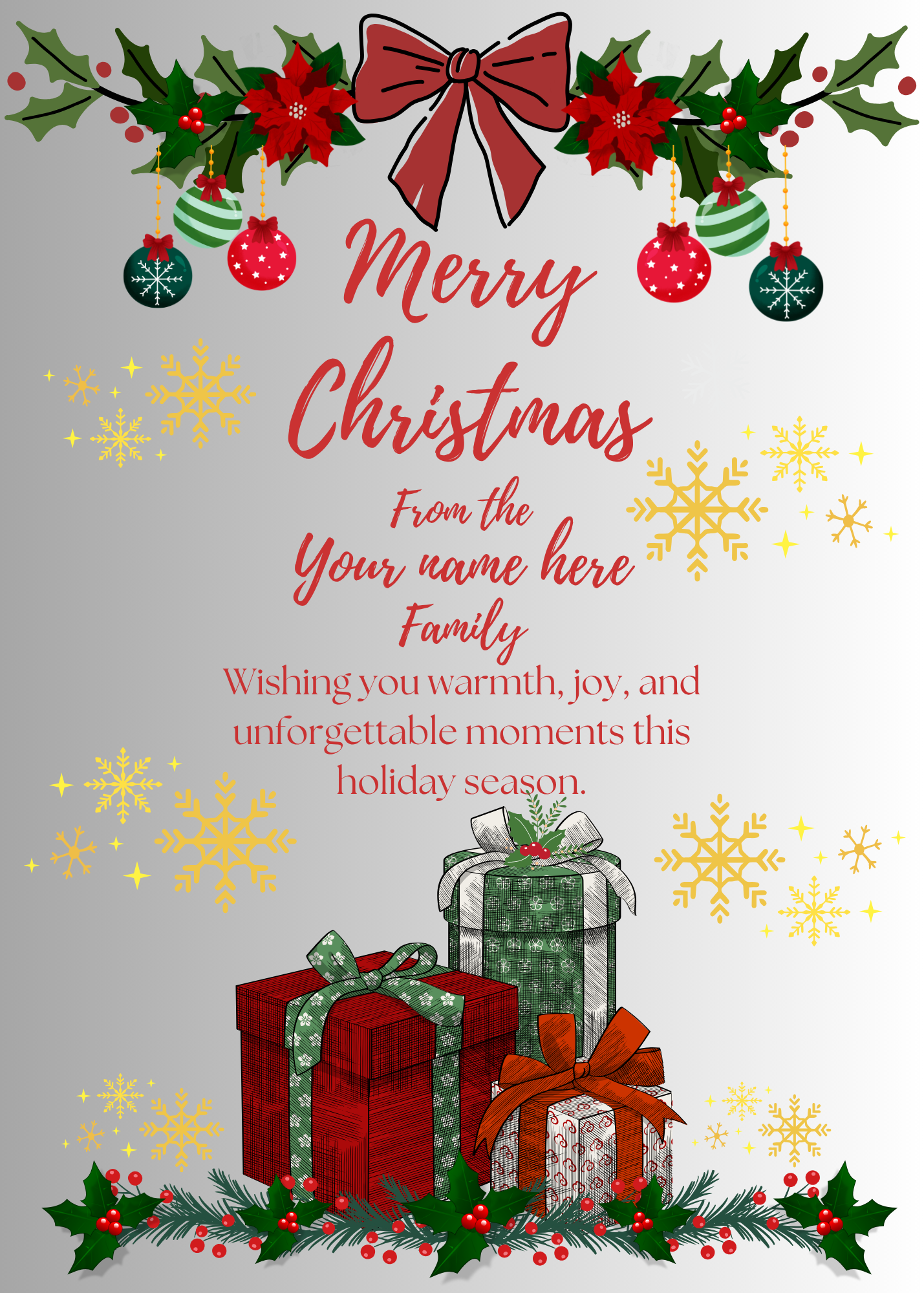 Digital product CHRISTMAS CARD FROM FAMILY