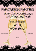 Digital product "PANCAKES AND PANTIES" BRIDAL SHOWER INVITATION