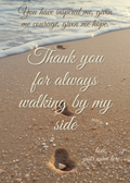 Digital product THANK YOU FOR WALKING BY MY SIDE CARD, KEEPSAKE