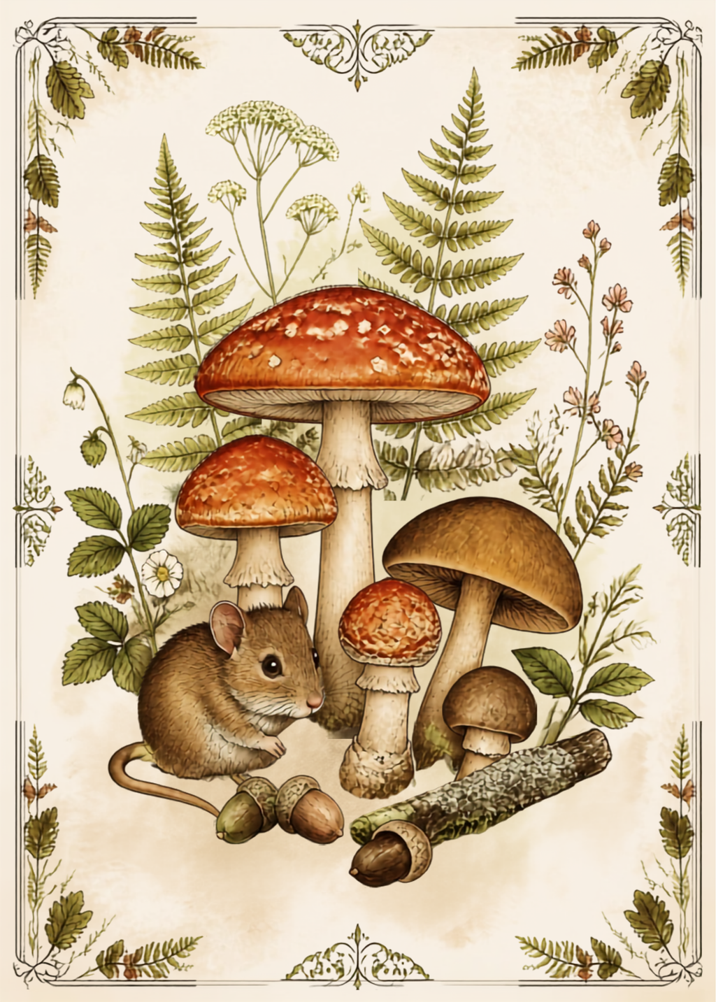 Digital product WOODLAND MUSHROOM PRINT