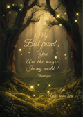 Digital product BEST FRIEND ENCHANTED FOREST THANK YOU CARD