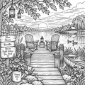Digital product HAPPY PLACE COLORING SHEET