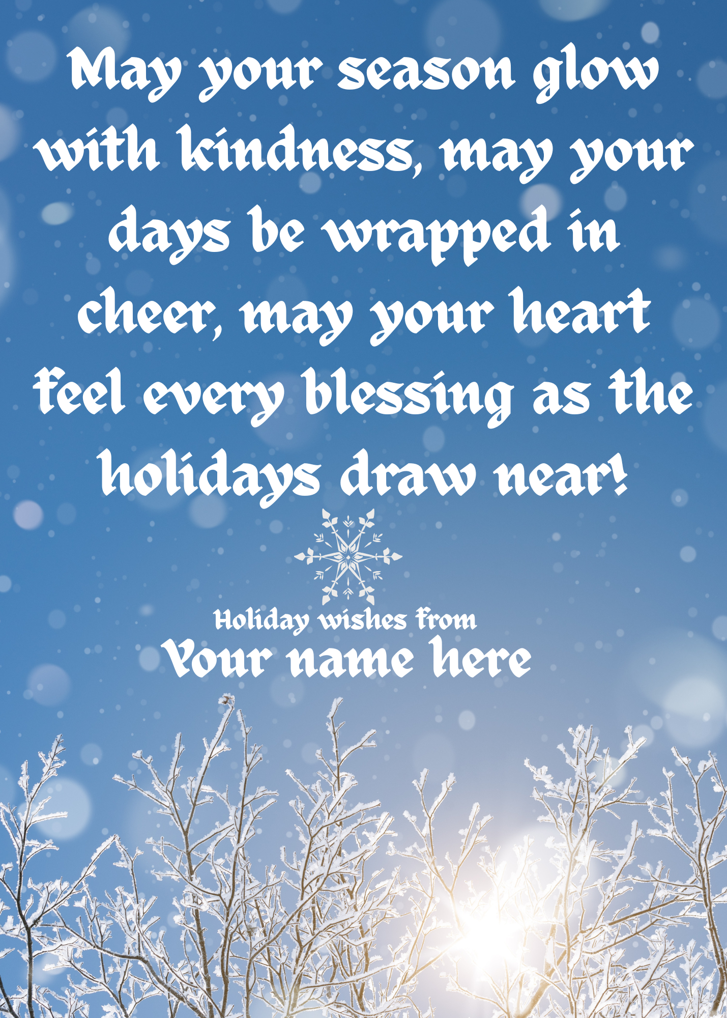 Digital product HOLIDAY GREETING WITH POEM