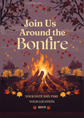 Digital product BONFIRE PARTY INVITATION